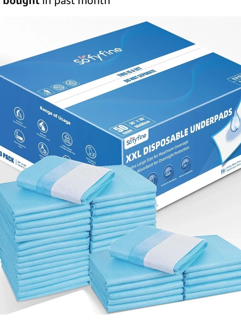 SOFYFINE XL Adults Incontinence Bed Pads Disposable/XL Puppy Pee Training Pad